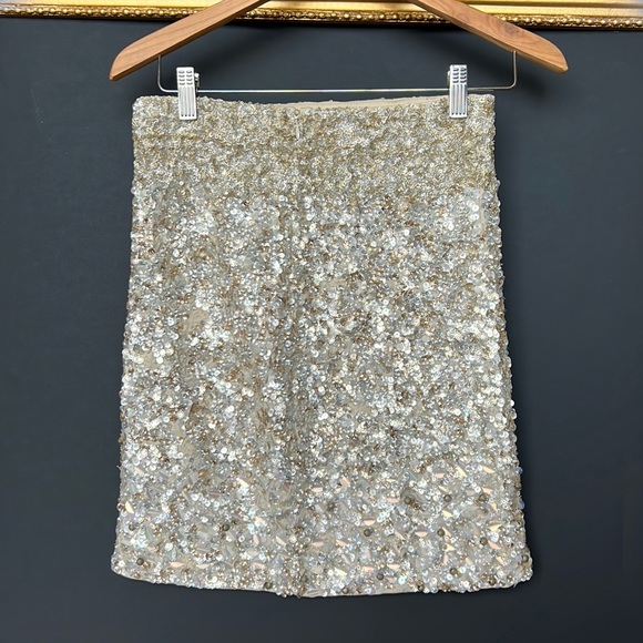 All Saints Of Spitalfields| gold embellished skirt US6 - Picture 3 of 11